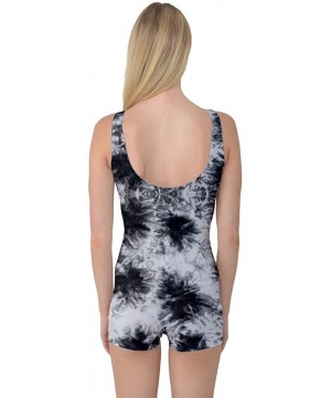 Womens Tie Dye V2 One Piece Boyleg Swimsuit - White Tie Dye - CW12H40YYVL $23.52-One-Pieces