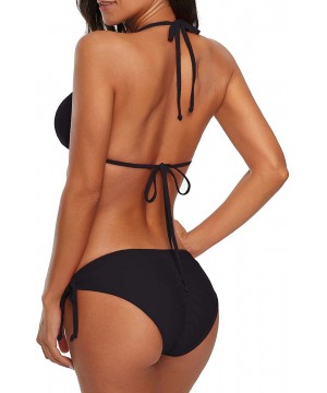 Women's Soft Two Pieces Bikini Halter Sexy Swimsuit Swimwear for Beach Vacation - Llama Cactus Wilderness - CF18SKWY637 $21.0...