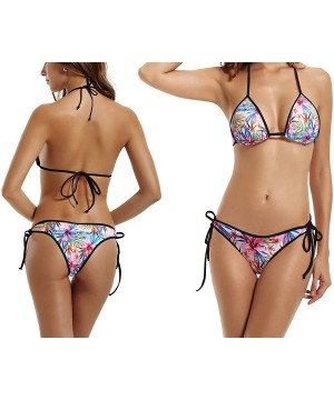 Women's Soft Two Pieces Bikini Halter Sexy Swimsuit Swimwear for Beach Vacation - Llama Cactus Wilderness - CF18SKWY637 $21.0...