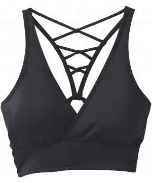 Women's Atalia Top - Black Solid - CM18EHW80O2 $51.03-Tops