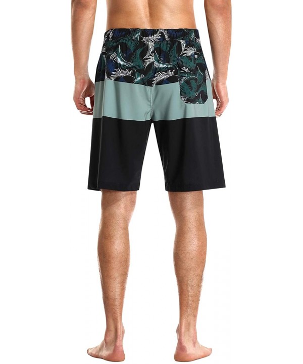 Mens Swim Trunks Quick Dry Surf Long Elastic with Pockets Swimwear Bathing Suits No Mesh Lining - Forest - CP19DCTOENZ $20.95...