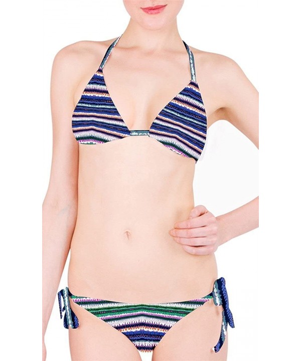 Waves Chervon Athletic Bikini Set - Green Grass - CF12HGWZ8BR $36.47-Sets