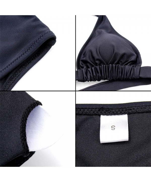 High Waisted Bathing Suit for Women Ruffle Off Shoulder Swimsuit Flounce Bikini Tummy Control - Bikini-black - C019C783G8S $2...