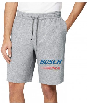 Shorts Sweatpants Men Busch-Light-Busch-Latte- Gym Shorts Sports Shorts with Pockets - Grey-107 - C219E89OW9C $31.17-Board Sh...