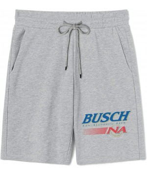 Shorts Sweatpants Men Busch-Light-Busch-Latte- Gym Shorts Sports Shorts with Pockets - Grey-107 - C219E89OW9C $31.17-Board Sh...