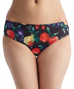 Women Vintage Flower Print Hipster Bikini Bottom Swim Brief - Fruit - CC17Z5O4XU7 $13.32-Bottoms