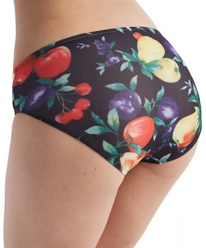 Women Vintage Flower Print Hipster Bikini Bottom Swim Brief - Fruit - CC17Z5O4XU7 $13.32-Bottoms