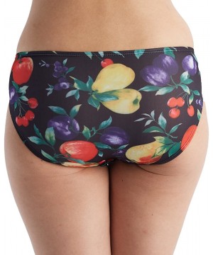 Women Vintage Flower Print Hipster Bikini Bottom Swim Brief - Fruit - CC17Z5O4XU7 $13.32-Bottoms