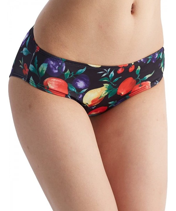 Women Vintage Flower Print Hipster Bikini Bottom Swim Brief - Fruit - CC17Z5O4XU7 $13.32-Bottoms