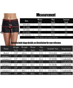 Swim Shorts for Women Women's Long Board Shorts Solid Jammer Swim Shorts Board Short Boyleg Swim Bottoms - Black3 - CG19D5XOS...