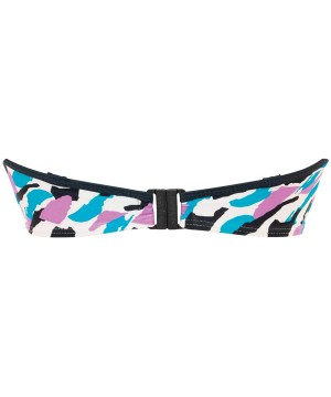 Women's Miami Heat Bandeau Bikini- Print Mix- 36G - CW18OHEO6SQ $30.02-Tops