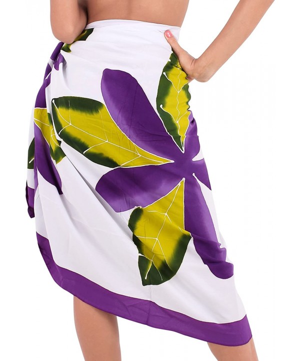 Womens Hawaii Sarongs for Women Plus Size Beach Wrap Skirt Hand Paint A - Autumn Purple_s935 - CM121U7V77D $18.22-Cover-Ups