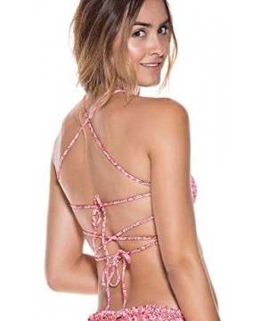 Women's Canister High Neck Bikini Top - Multi - C718HTRYCHI $41.34-Tops