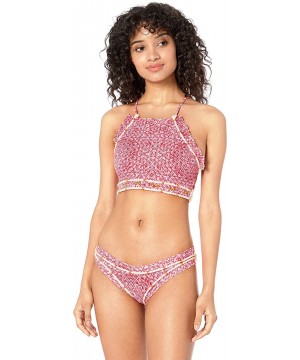 Women's Canister High Neck Bikini Top - Multi - C718HTRYCHI $41.34-Tops