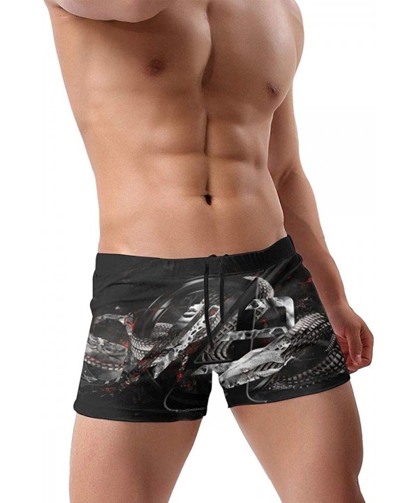 Men's Swimwear Swim Trunks Angel Wings Creative Boxer Brief Quick Dry Swimsuits Board Shorts - Snake Art - C719COSXMWU $19.48...