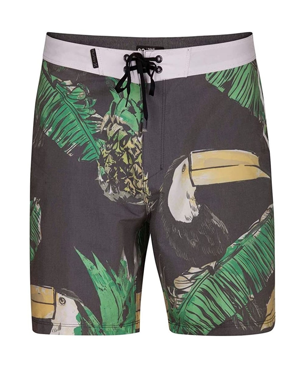 Toucan Foot Boardshorts - Black - C01808DIOUY $52.36-Board Shorts