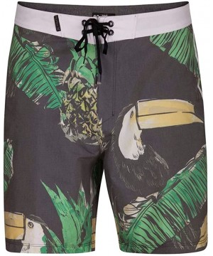 Toucan Foot Boardshorts - Black - C01808DIOUY $52.36-Board Shorts