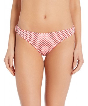 Women's Dot Jacquard Knot Side Bottom - Red/White - CE18HMEUSSR $52.61-Tankinis