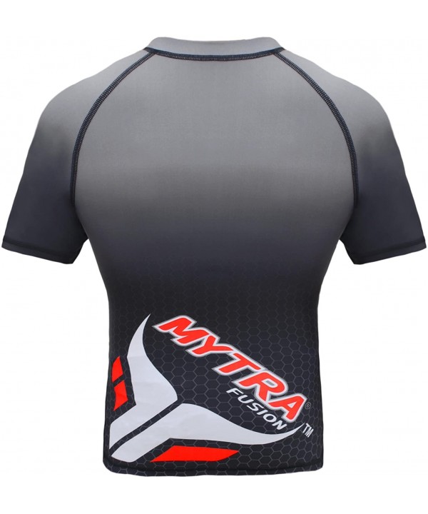 Mens & Boys PowerLayer Compression Base Layer Baselayer Top Long Sleeve - Black Grey - C91855NHQC2 $51.77-Rash Guards