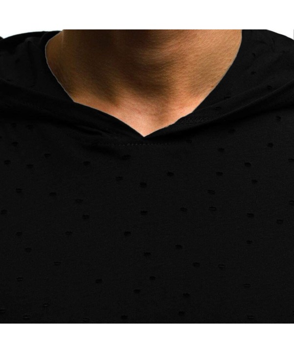 Men's Workout Hooded Tank Tops Bodybuilding Muscle Cut Off T Shirt Sleeveless Gym Hoodies - Black a - CS194EALITD $15.15-Rash...