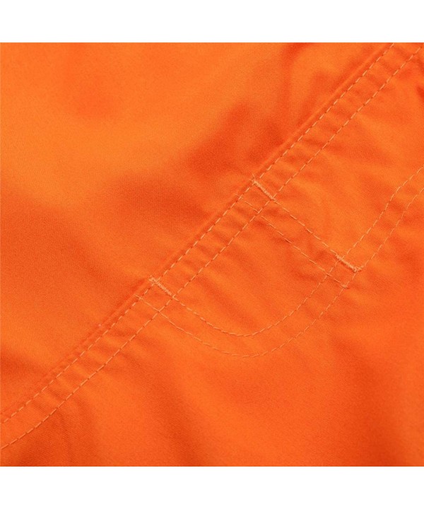 Men's Big & Tall Quick-Dry Swim Trunk fit Spring and Summer Splicing Swimming Trousers and Beach Surfing Shorts - Orange - CJ...