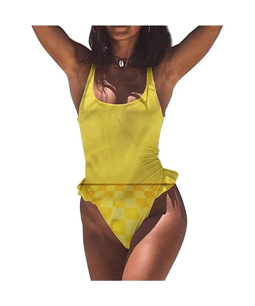 Swimwear Yellow- Vibrant Bloom Bridal Flower Make You Feel Confident - Multi 09-one-piece Swimsuit - CN19E7KYOL9 $46.05-Bottoms