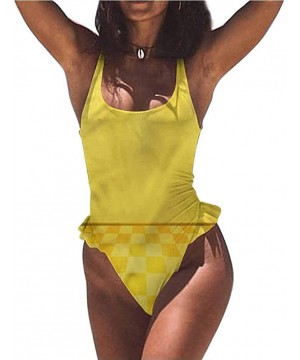 Swimwear Yellow- Vibrant Bloom Bridal Flower Make You Feel Confident - Multi 09-one-piece Swimsuit - CN19E7KYOL9 $46.05-Bottoms