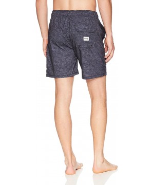 Men's Heather Textured Volley Swim Board Short - Black - CR11J7F58Y9 $48.45-Board Shorts