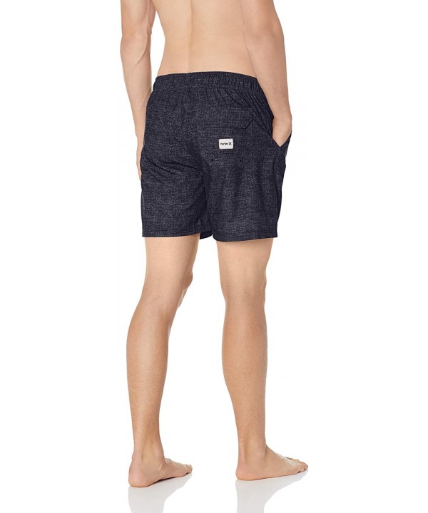 Men's Heather Textured Volley Swim Board Short - Black - CR11J7F58Y9 $48.45-Board Shorts