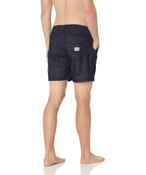 Men's Heather Textured Volley Swim Board Short - Black - CR11J7F58Y9 $48.45-Board Shorts