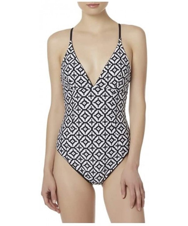 Juniors' Reversible One - Piece Swimsuit - Solid & Tribal Print - C718QALHCGG $21.94-One-Pieces