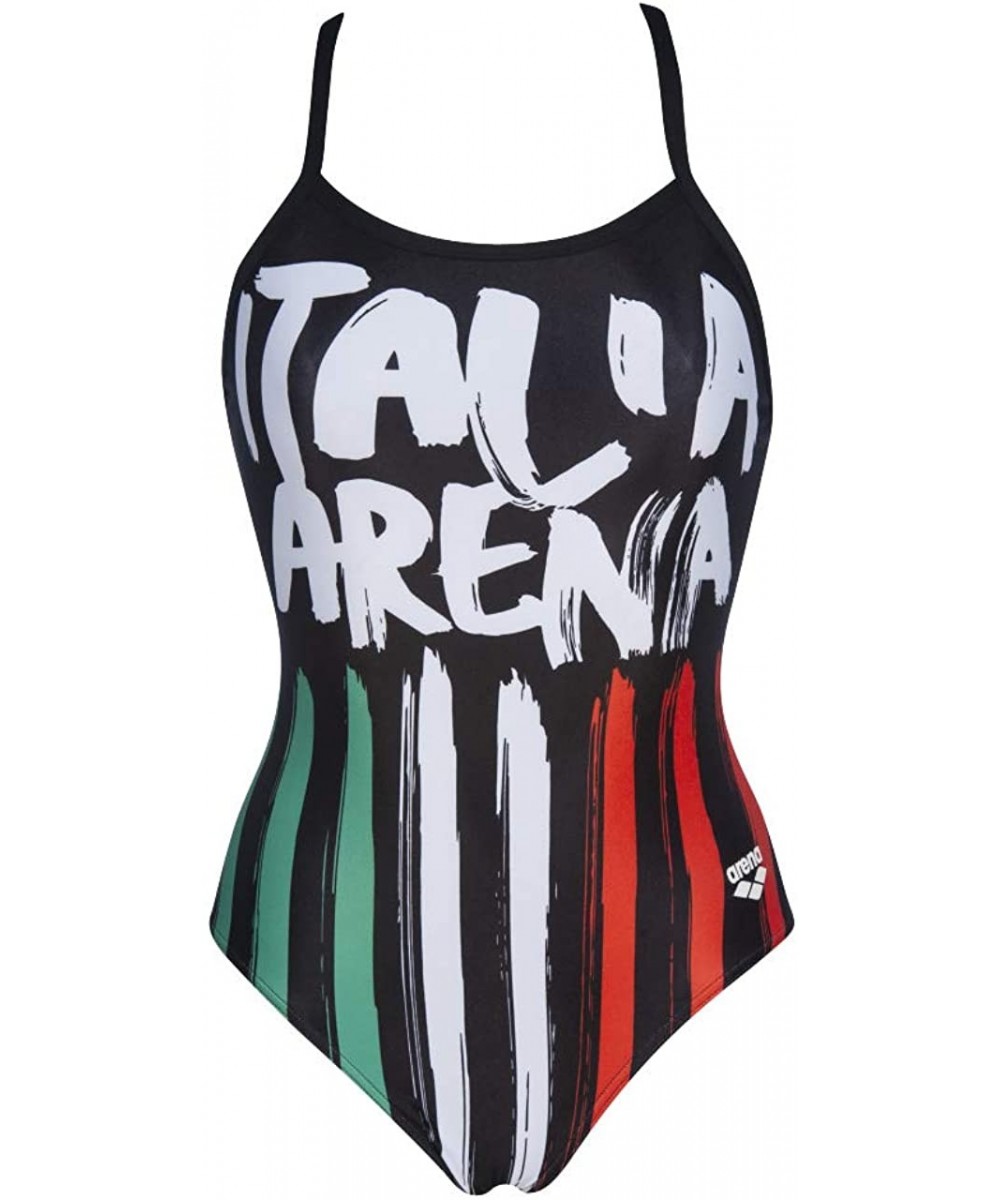 Women's Country Flags Light Drop Back MaxLife One Piece Swimsuit - Country Flags - Italy - CY18XLON8L7 $29.78-Racing