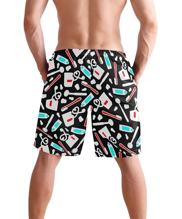 Men's Quick Dry Swim Trunks with Pockets Beach Board Shorts Bathing Suits - Dentist Dental Hygienist Print - CQ19529AS22 $25....