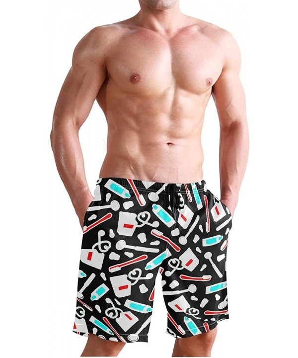 Men's Quick Dry Swim Trunks with Pockets Beach Board Shorts Bathing Suits - Dentist Dental Hygienist Print - CQ19529AS22 $25....