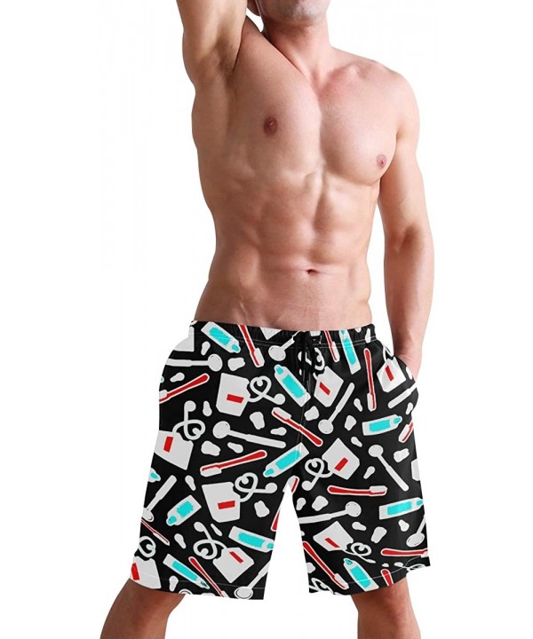 Men's Quick Dry Swim Trunks with Pockets Beach Board Shorts Bathing Suits - Dentist Dental Hygienist Print - CQ19529AS22 $25....