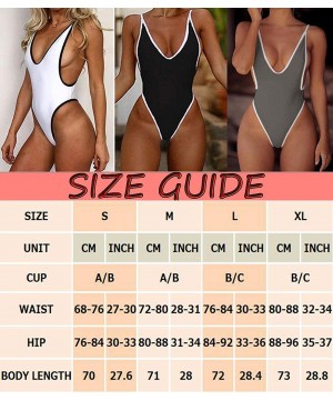 Womens Sexy High Cut Deep V Monokini One Piece Backless Bathing Suits Cheeky Swimwear - Green - C318QZY6NAX $11.41-One-Pieces