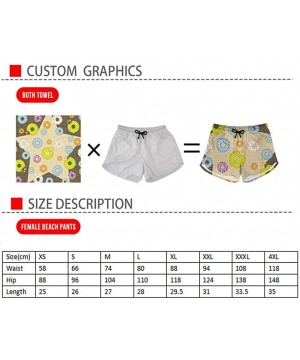 Womens Beach Shorts Beachwear Yoga Summer Drawstring Sport Running Breechcloth - Large Palm - CS18Q56X6LN $21.18-Board Shorts