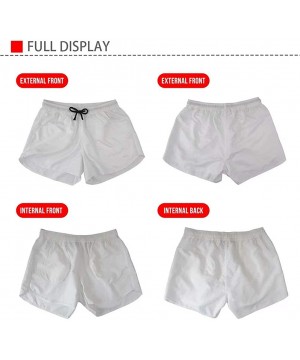 Womens Beach Shorts Beachwear Yoga Summer Drawstring Sport Running Breechcloth - Large Palm - CS18Q56X6LN $21.18-Board Shorts