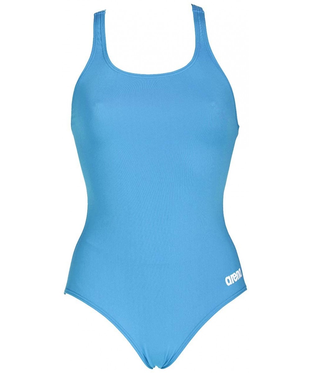 Womens Madison Swim Pro Back MaxLife One Piece Swimsuit - Turquoise - CD18OC9D8LI $27.50-Racing