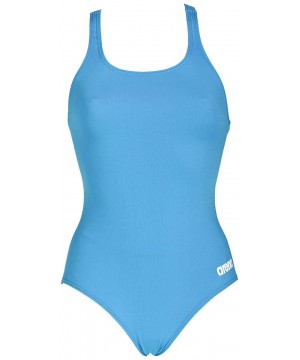 Womens Madison Swim Pro Back MaxLife One Piece Swimsuit - Turquoise - CD18OC9D8LI $27.50-Racing