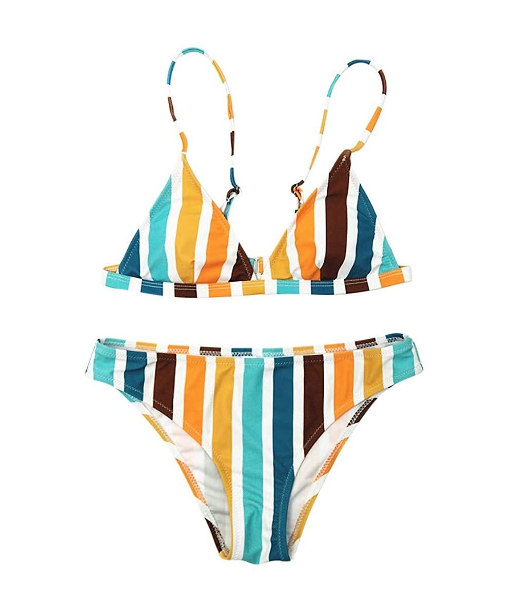 Women's Swimwear Beach Sexy Halter Plunge Monokini Adjustable Strap Bathing Suits - Multi Color - CB1903OLUI3 $16.12-One-Pieces