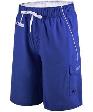 Men's Beachwear Swim Trunks Quick Dry Zipper Pockets with Lining - Sky Blue - CD183L3CSLS $24.27-Trunks