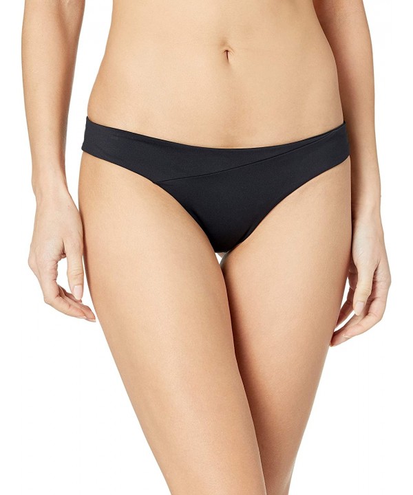 Women's Junior's Simply Seamless Mini Bikini Bottom - Black - C3182Q0T82A $17.64-Tankinis