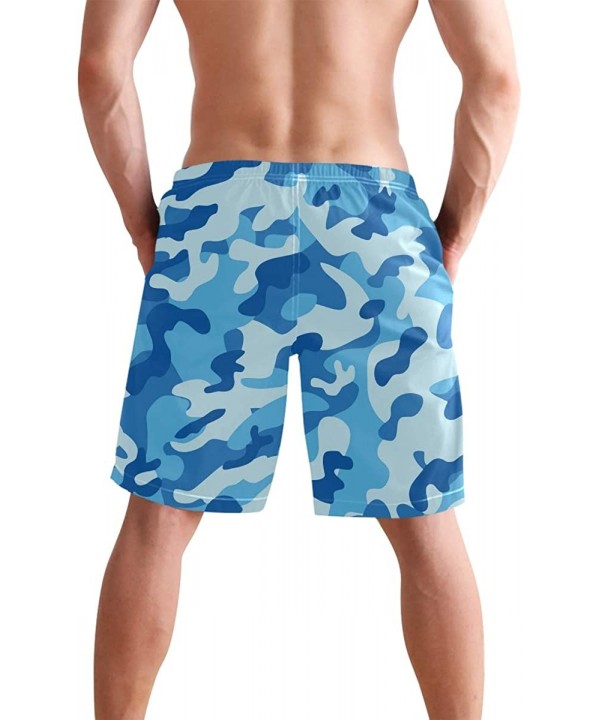 Men's Swim Trunks Wrestle Like You Mean It Quick Dry Beach Board Shorts with Pockets - Blue Camouflage - CW18QSYMM4N $22.19-B...