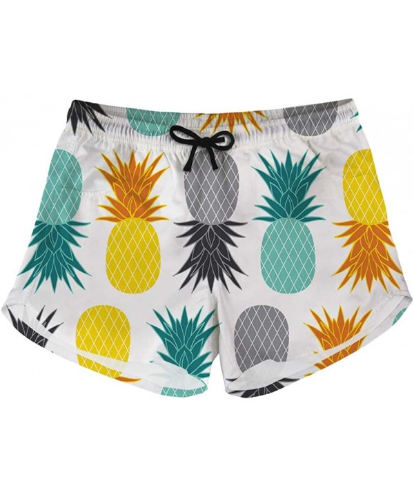 Ladies Swim Trunks Bathing Suit Shorts Quick Dry Drawstring Beach Shorts with Pocket Pineapple Breechcloth Daily Wear - Pinea...