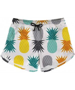 Ladies Swim Trunks Bathing Suit Shorts Quick Dry Drawstring Beach Shorts with Pocket Pineapple Breechcloth Daily Wear - Pinea...