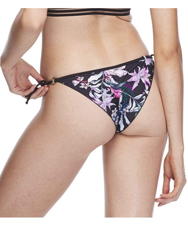 Women's Brasilia Tie Side Cheeky Bikini Bottom Swimsuit - Black - CA11YWRGN1J $42.77-Bottoms