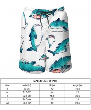 Men Casual Swim Trunks Drawstring Elastic Waist Summer Beach Board Shorts - Whale Total Solar Eclipse - CH199QERH20 $41.80-Bo...