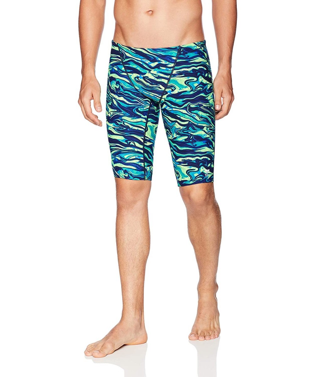 Men's Miramar Jammer Swimsuit - Blue/Green - C118CUUA088 $40.82-Racing