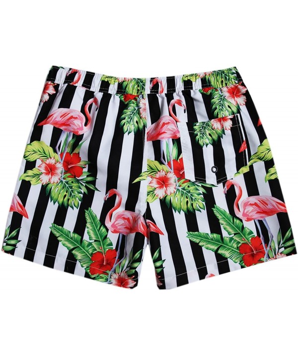 Chubbies Swim Trunks Men Slim Fit Board Shorts with Mesh Lining - Flamingo01 - CE18GEIDXNL $14.78-Board Shorts